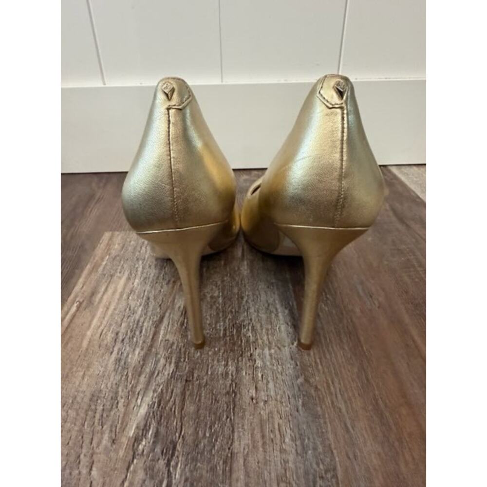 Sam Edelman Women’s Gold Metallic Stiletto Pointed Toe Dress Pumps sz 11 EUC - Picture 3 of 10